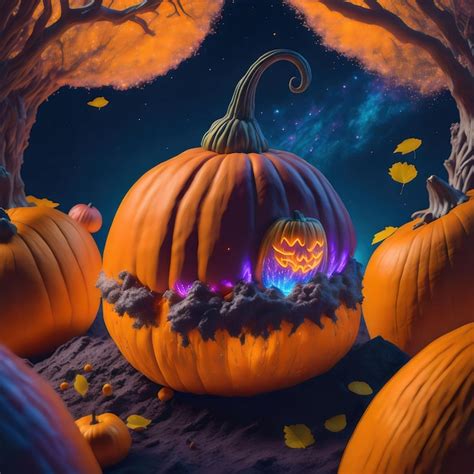 Premium Photo Spooktacular Pumpkin A Creepy Cute And Fun Halloween Celebration Vector Design