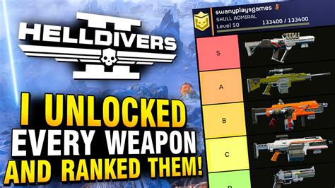 Every Weapon In Helldivers Ranked From Worst To Best Tier List Drones