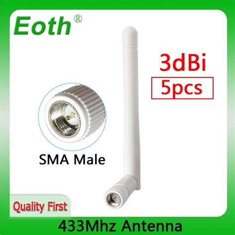 5pcs Lot 433mhz Antenna Iot 3dbi Gsm Sma Male Connector Antena 433 Mhz