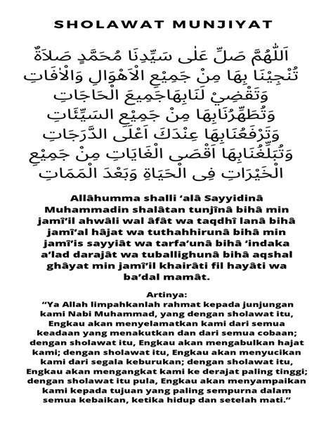 Sholawat Munjiyat | PDF