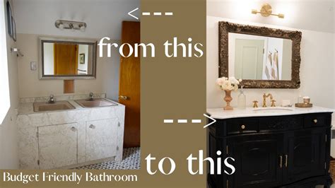 Extreme Bathroom Makeover On A Budget Diy Budget Friendly Bathroom