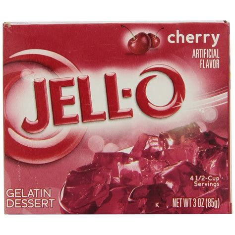 24 Packs Jell O Gelatin Dessert Cherry 3 Ounce Boxes