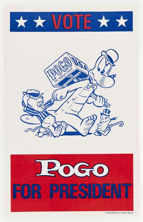 Hake S Vote Pogo For President Campaign Spoof Poster Walt Kelly