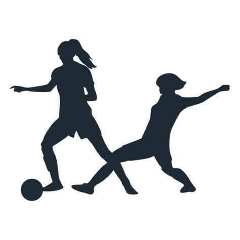 Woman Football Player Tackle Silhouette PNG & SVG Design For T-Shirts