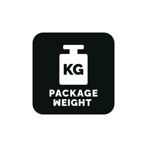 Package Weight Packaging Mark Icon Symbol Vector Vector Art At