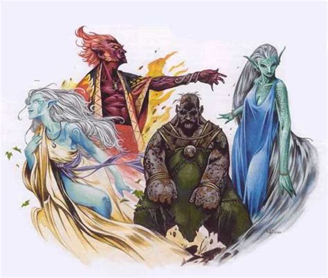 Elementals And Elemental Kings Fantasy Art Fantasy Character Design