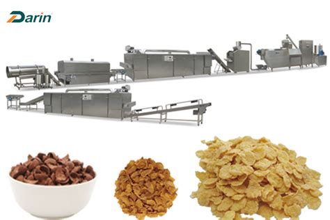 Breakfast Cereal Corn Flakes Extruder Production Line From China