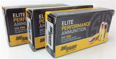 Sold At Auction 3Pc Sig Sauer Elite 380 Auto 100 Gr FMJ