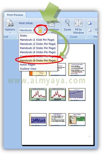 Cara Print 2346 Atau 9 Slide Power Point Dalam Satu Lembar Kertas