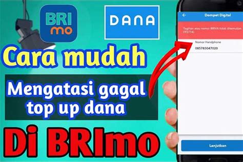 BRImo Tidak Bisa Top Up DANA 2025 Penyebab Cara Mengatasi