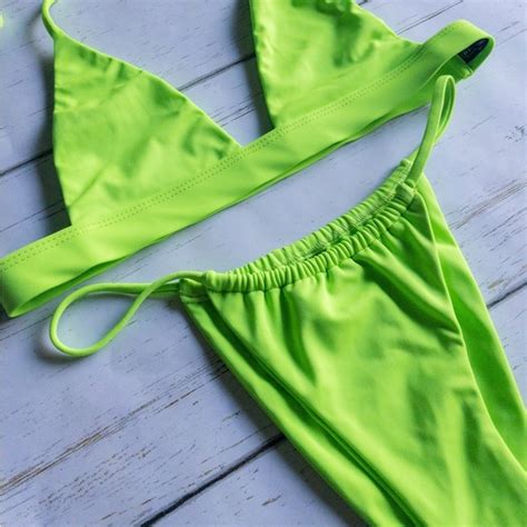 Disruptive Youth Swim Neon Green Bikini Set Poshmark