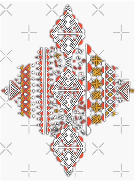 Kabyle Pottery Patterns Sticker By Eldjama Redbubble