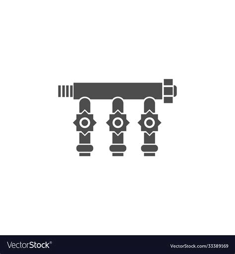 Silhouette Plumbing Icon Royalty Free Vector Image