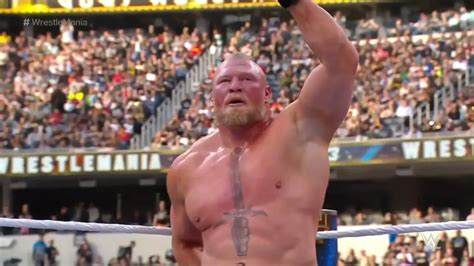 Brock Lesnar Beats Omos To Kick Off Wwe Wrestlemania Night