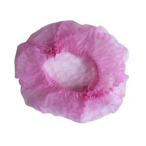 Non Woven Pink Disposable Bouffant Cap At Rs 3 80 Piece In Gurgaon ID