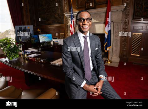 Portrait of Cleveland, Ohio mayor Justin Bibb Stock Photo - Alamy