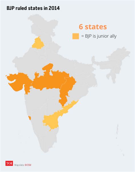 Bjp Ruled States In India Map 2024 Fayina Theodosia