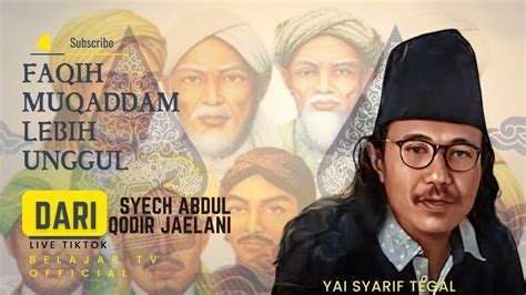 Faqih Muqaddam Lebih Unggul Dari Syech Abdul Qodir Al Jaelani Kitab