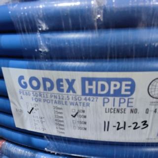 100 Mtrs SDR 11 HDPE Black Blue Pipe Size 1 Waterline Farm Garden