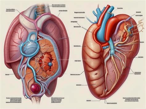 Premium Photo A Diagram Of The Human Heart And Its Major Vessels