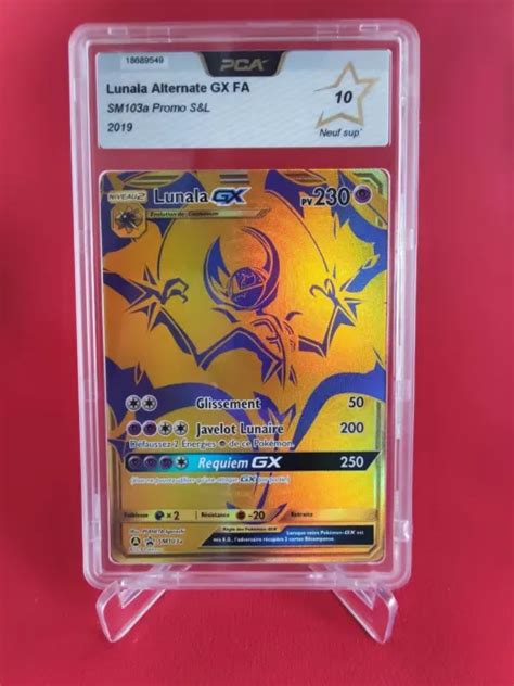 CARTE POKÉMON LUNALA GX SM103a PCA 10 Gold Promo SL11 5 EUR 90 00