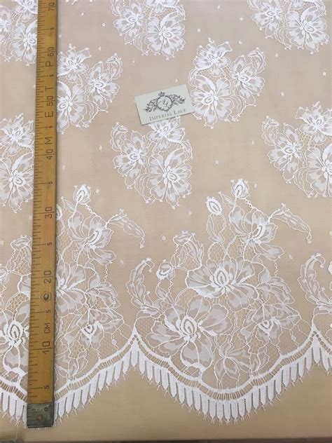 Offwhite Lace Fabric Embroidered Lace French Lace Wedding Etsy