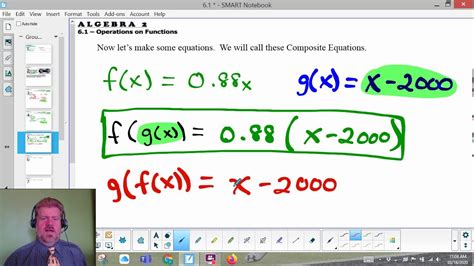 Algebra 2 Operations With Functions