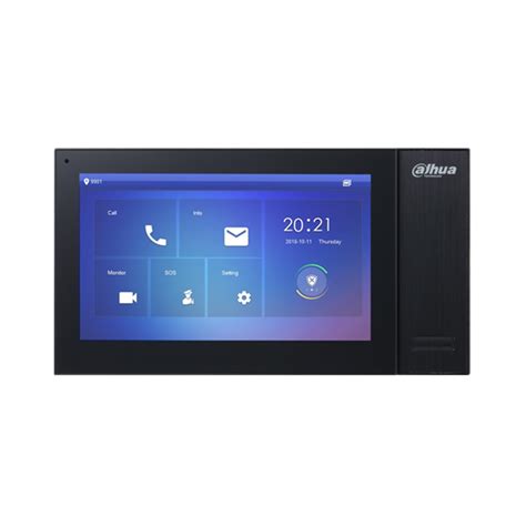 DAHUA IP 7 TFT Touch Screen Indoor Monitor Black PoE Intercoms