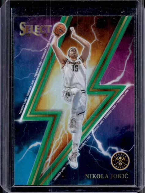 Panini Select Nikola Jokic Thunder Lane Verde Prizm Pepite