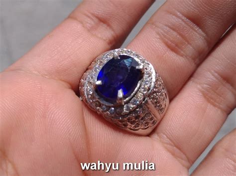 Batu Cincin Permata Natural Blue Safir Asli (kode:734) – Wahyu Mulia