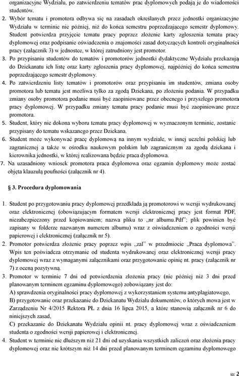 ZASADY DYPLOMOWANIA NA WYDZIALE CHEMICZNYM PŁ PDF Darmowe pobieranie