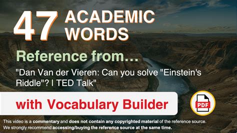 47 Academic Words Reference From “dan Van Der Vieren Can You Solve