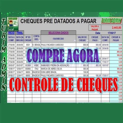 Planilha De Controle De Cheques A Pagar E Concilia O R Hot Sex