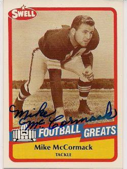 Signed MIKE MCCORMACK 1989 Swell Football Card Main Line Autographs