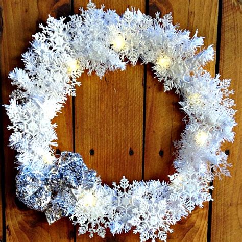 Dollar Store Sparkly Snowflake Wreath- A Cultivated Nest