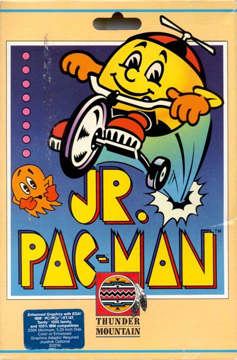 Jr Pac Man 1988 DOS Box Cover Art MobyGames