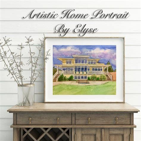 Personalized House Portrait Watercolor Home Painting House Etsy