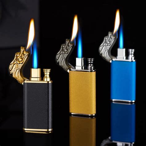 Creative Dragon Faucet Double Fire Lighter Metal Inflatable Windproof