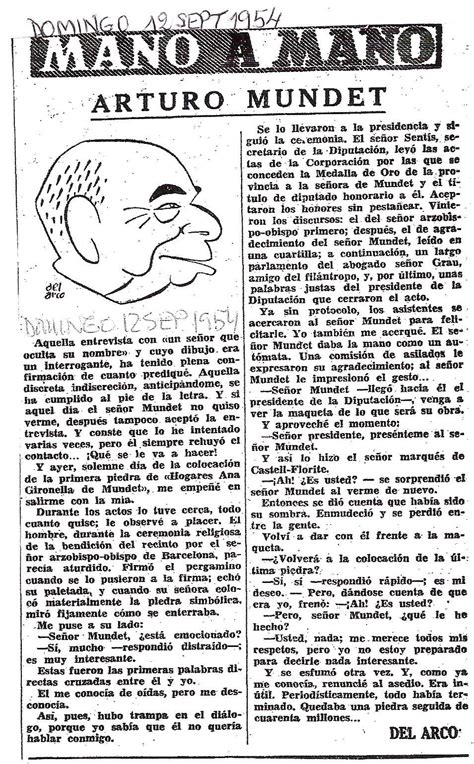 Blog Homenaje A Manuel Del Arco Arturo Mundet 12 Septiembre 1954