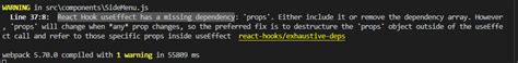 Javascript Warning React Hook Useeffect Has A Missing Dependency