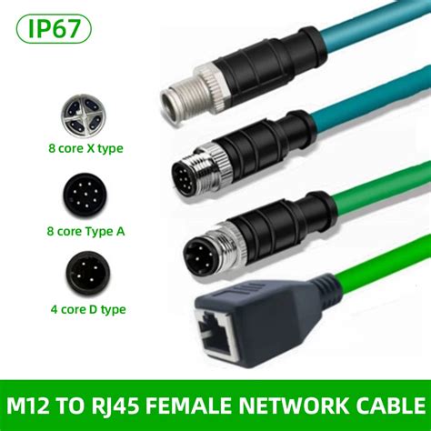 M12 To Rj45 Connector Network Cable 4pin 8 Pin A D X Code M12 To Rj