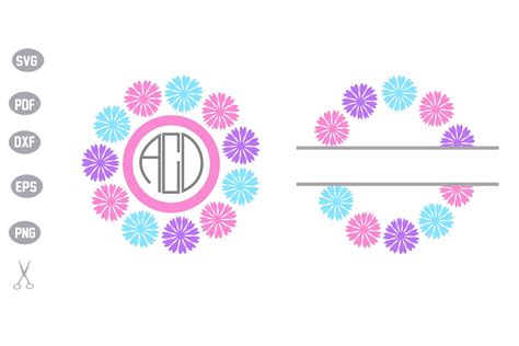 Flower Svg Flower Monogram Svg Images