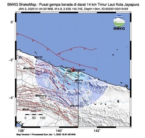 Gempa Magnitudo Di Jayapura Jadi Gempa Merusak Pertama Pada