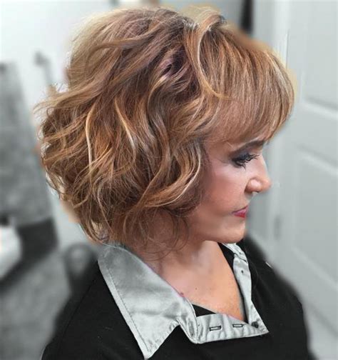 Chin Length Curls Older Women Hairstyles Short Hair Styles Chin