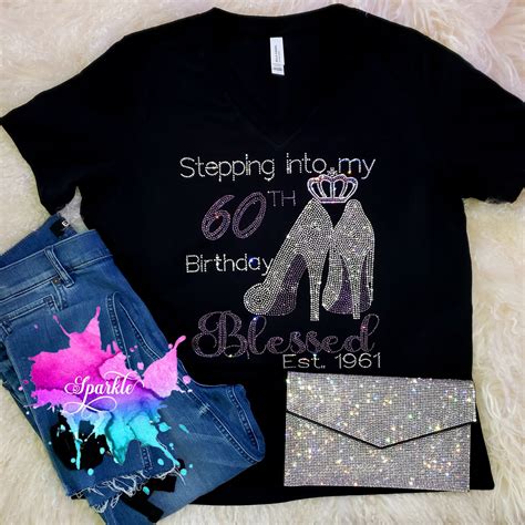 Stepping Into My Birthday Rhinestone Tee Crystallized By Sparkle