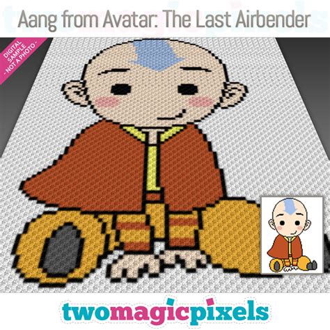 Aang From Avatar The Last Airbender C2C Graph SC Graph Cross Stitch