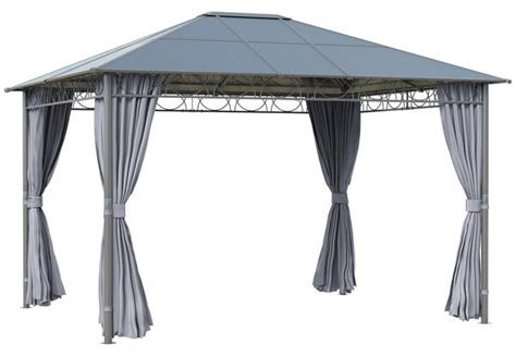 Outsunny Gazebo Da Giardino X M Con Tetto In Policarbonato Anti Uv E