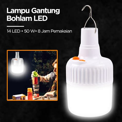 Oobest Lampu Led Camping Gantung Waterproof Natural White 50w V 50