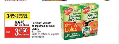 Promo Pursoup Velout De L Gumes Du Soleil Liebig Chez Cora