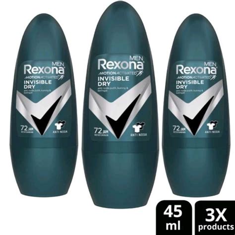 Jual Rexona Men Deodorant Roll On Invisible Dry 45ml 3pc Di Seller Maju